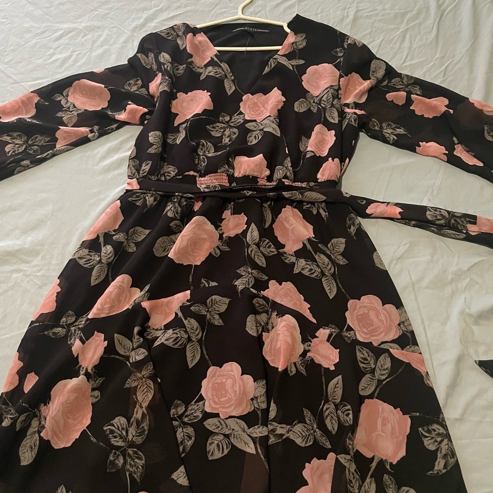 Flowing floral print dress